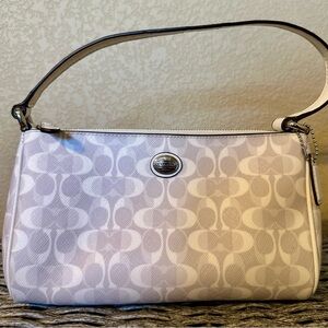 Coach Signature Small Cream/Gray Shoulder Bag